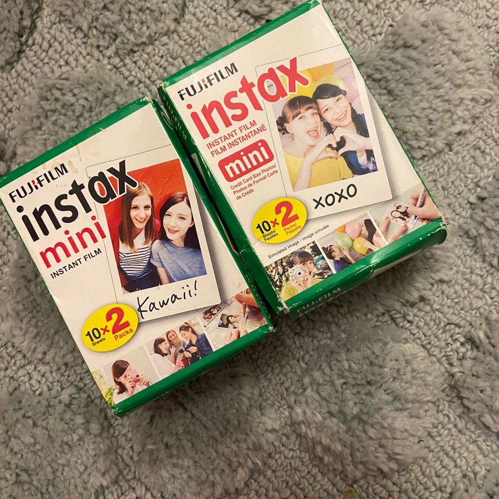 2 packs of instax mini film